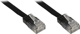 Good Connections Flach-Patchkabel, Cat6, U/UTP, RJ-45/RJ-45, 0.25m, schwarz