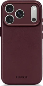 Decoded Leather Back Cover für Apple iPhone 17 Pro Max dark ruby