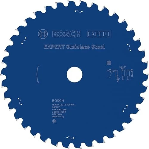 Bosch Professional Expert for Stainless Steel Kreissägeblatt 38Z, 192x1.6x20mm, 1 Stück