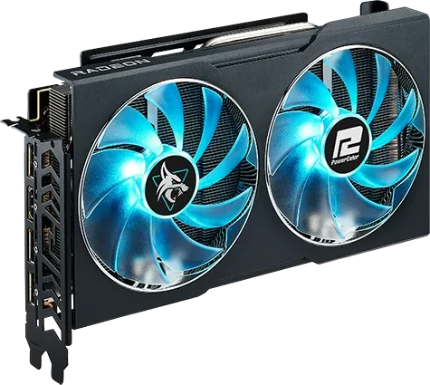 PowerColor Hellhound Radeon RX 7600 XT, 16GB GDDR6, HDMI, 3x DP