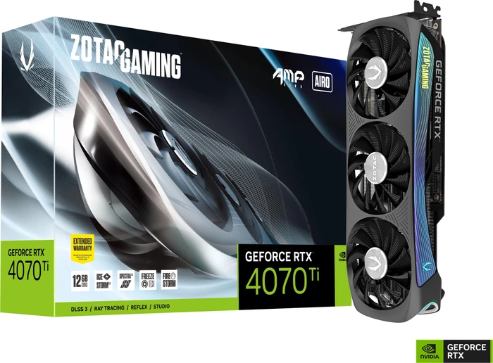 Zotac Gaming GeForce RTX 4070 Ti AMP AIRO, 12GB GDDR6X, HDMI, 3x DP