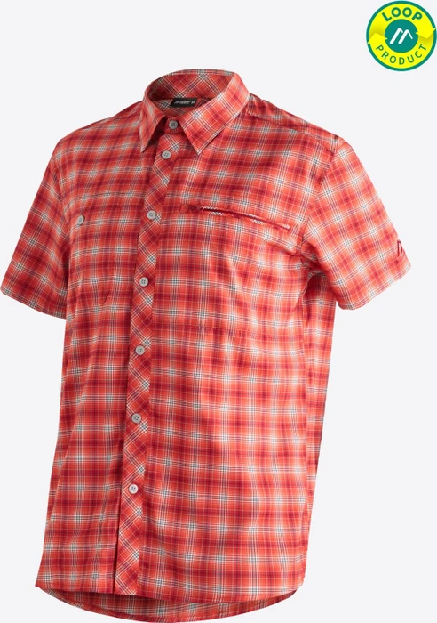 Maier Sports Kasen Hemd kurzarm red check (Herren)