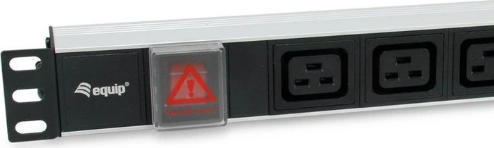 Equip 19" PDU Aluminium Steckdosenleiste, mit Schalter, 1HE, 6-fach, 16A/250V, silber, 1.8m