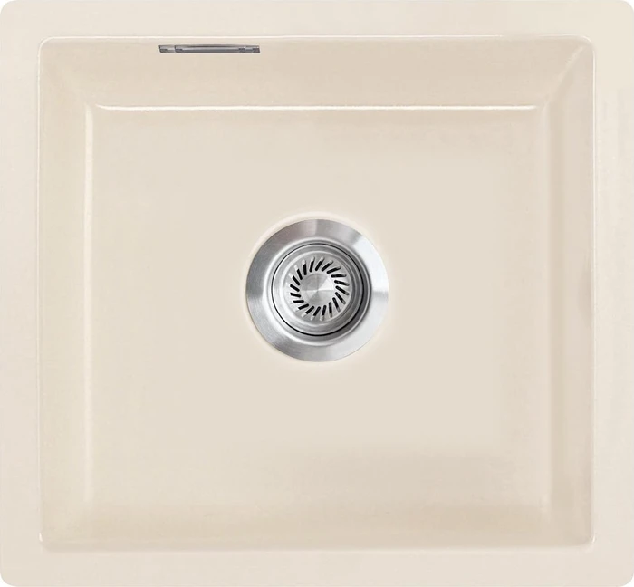 systemceram Mera 51F/o Einbau Becken mittig magnolie