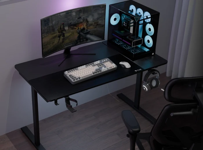 Thunder X3 LAB-X Lite Schreibtisch 130x70cm schwarz/schwarz