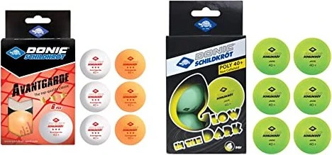Donic Schildkröt Glow in the Dark Tischtennisbälle, 6 Stück