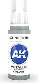 AK-Interactive 3rd Gen Acrylic Colors Metallic Modelling Colors silver, 17ml