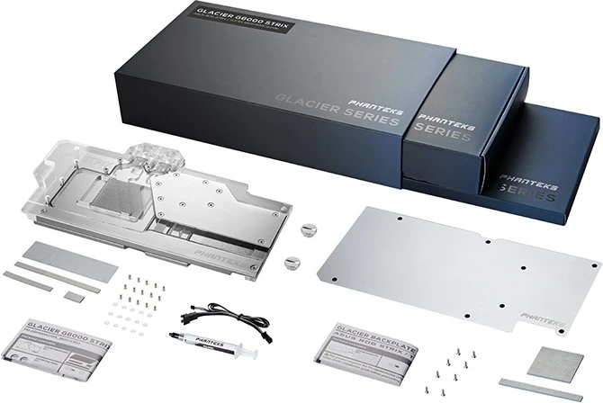 Phanteks Glacier G6000 Strix chrome, mit Backplate