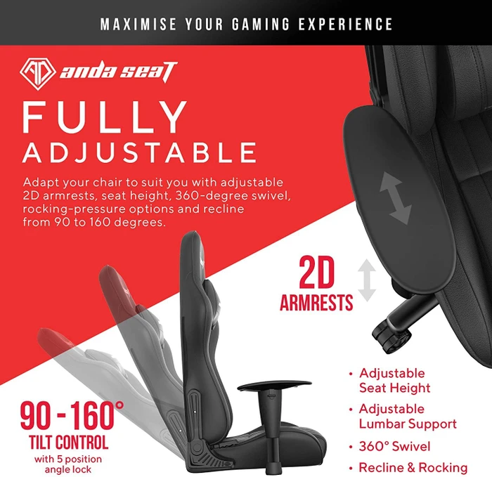 Anda Seat Jungle Premium Gamingstuhl, schwarz