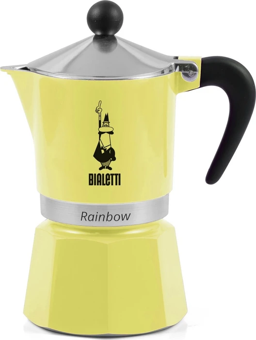Bialetti Primavera Rainbow 3 Tassen Espressokanne gelb