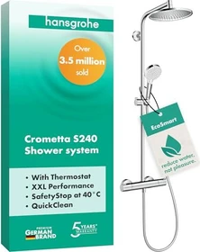 Hansgrohe Crometta S Showerpipe 240 1jet EcoSmart Thermostat Duschsystem chrom