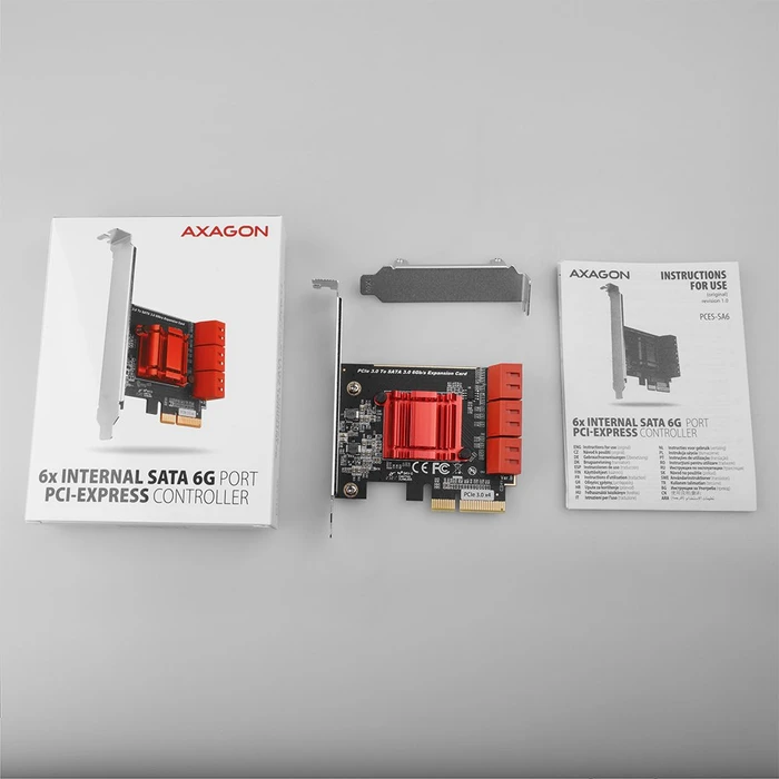 Axagon 6x SATA 6Gb/s, PCIe 3.0 x4