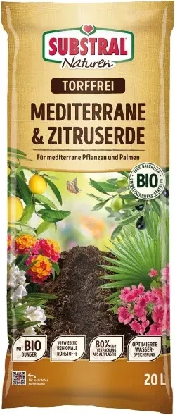 Evergreen Garden Care Substral Naturen Mediterrane & Zitrus Erde Torffrei, 20l