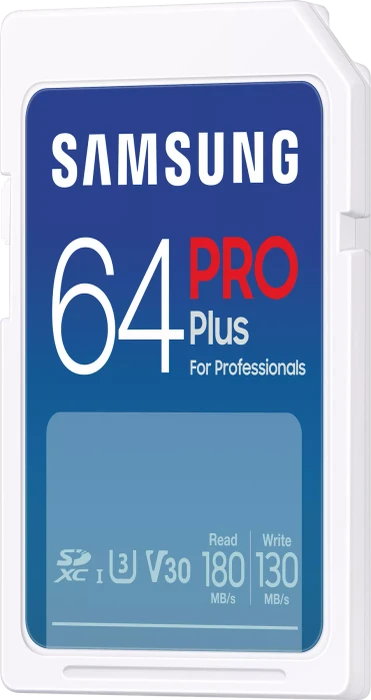 Samsung PRO Plus for Professionals R180/W130 64GB, UHS-I U3, Class 10
