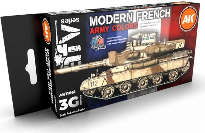 AK-Interactive 3rd Gen Acrylic Colors AFV Series Modern French Army Colors Farbset, 6-tlg.