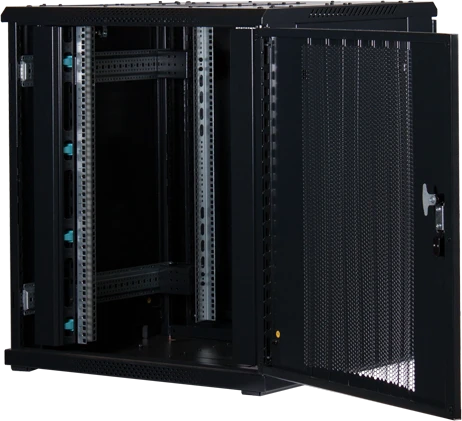 Rockstable 19" Serverschrank 18HE, Gitternetztür, IP2X, schwarz, 800mm tief