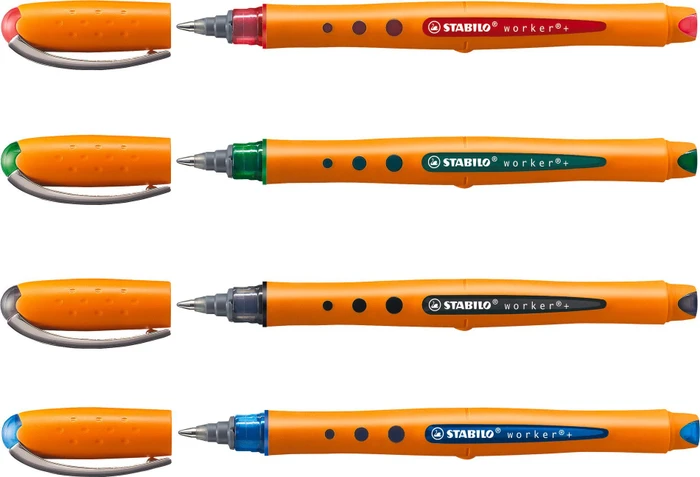 STABILO worker+ Medium Tintenroller (Mine) blau/orange (2018/41) – Bild 4 von 6