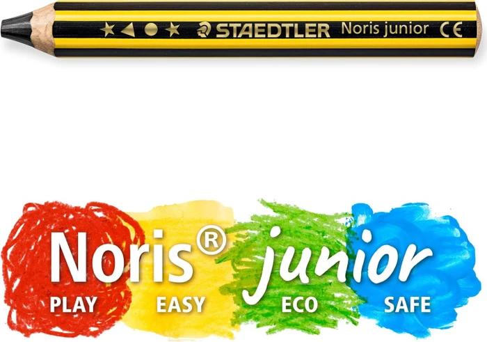 Staedtler Noris Junior 141 Kinder Bleistift 2B schwarz, schwarz (141-2B BK) – Bild 7