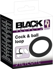 You2Toys Black Velvets Cock and Ball Loop