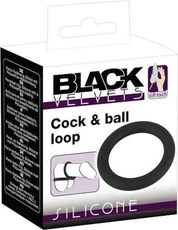 You2Toys Black Velvets Cock and Ball Loop