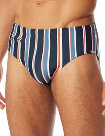 Schiesser Aqua Streifen Slip Badehose nachtblau (Herren)