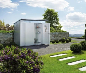 Biohort AvantGarde L Gerätehaus mit Doppeltür silber-metallic