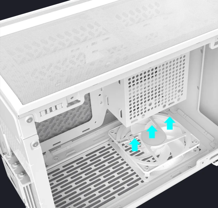 Cooler Master MasterBox NR200P [V2], weiß, Glasfenster, Mini-ITX