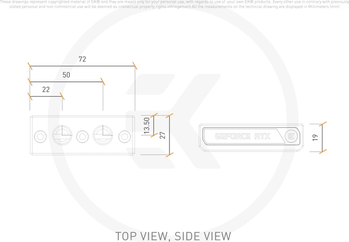 EK Water Blocks Quantum Line EK-Quantum Scalar² Side Port Terminal, Acetal