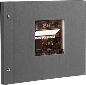 Goldbuch Schraubalbum Bella Vista 30x25 schwarze Seiten grau