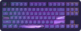 Dark Project ALU87B Celestial Gaming Keyboard, violett, LEDs RGB, g3ms Voidstone Silent, USB, US (DPKB_CELESTIAL_87_ANSI)