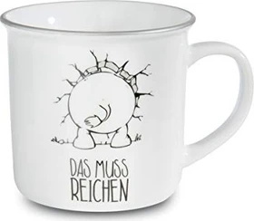 Nici Kaffeetasse Ich bin hier, das muss reichen 400ml metallic