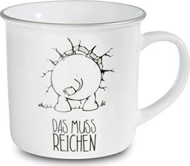 Nici Kaffeetasse Ich bin hier, das muss reichen 400ml metallic