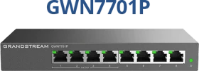 Grandstream GWN7700 Series Desktop Gigabit Switch, 8x RJ-45, 60W PoE+ (GWN7701P)