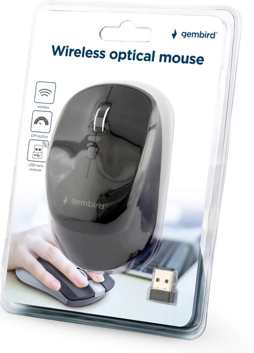 Gembird Wireless Optical Mouse 4B-05 schwarz, USB