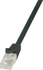 LogiLink Patchkabel, Cat5e, U/UTP, RJ-45/RJ-45, 2m, schwarz