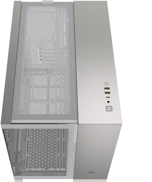 Corsair 2500X White/Satin Gray Aluminium, weiß/silber, Glasfenster