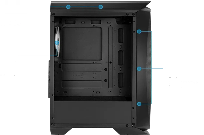 AeroCool Aero One Duo, schwarz, Glasfenster