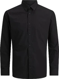 Jack & Jones Slim Fit Hemd langarm schwarz (Herren)
