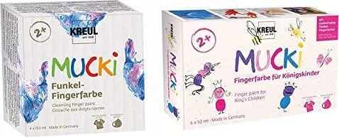Kreul Mucki Funkel-Fingerfarbe Set 4 Stück 150ml