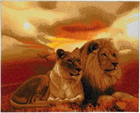 Craft Buddy Crystal Art Kit Lions of Savannah
