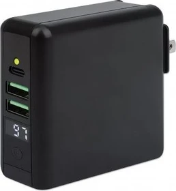 Manhattan 4-in-1 Reiseladegerät und Powerbank 8000mAh schwarz