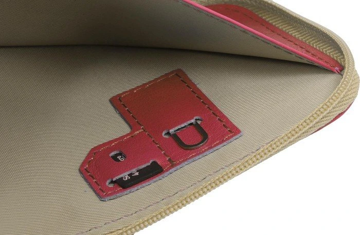 Stilgut Ledertasche mit Reißverschluss L rot
