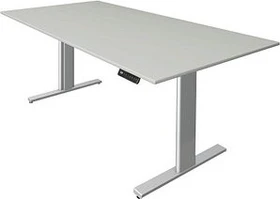 Kerkmann Move 3 elektrisch höhenverstellbarer Sitz-Steh-Schreibtisch 200x100cm grau/silber