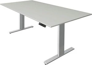 Kerkmann Move 3 elektrisch höhenverstellbarer Sitz-Steh-Schreibtisch 200x100cm grau/silber