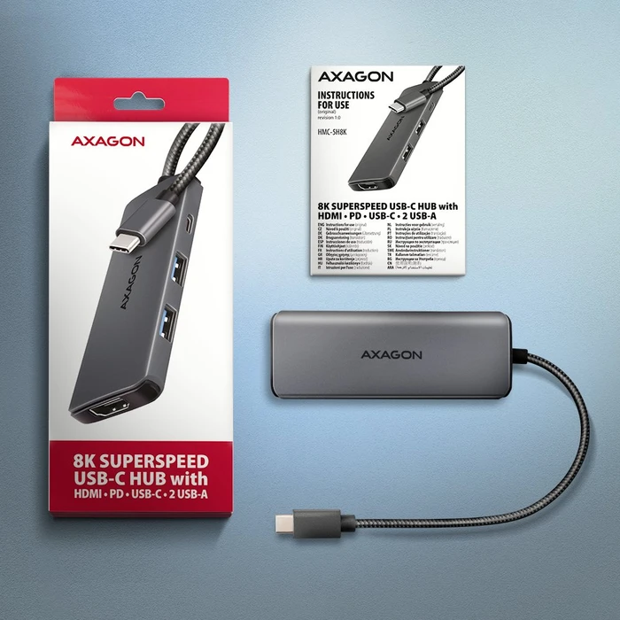 Axagon 5in1 Hub, USB-C 3.0 [Stecker]