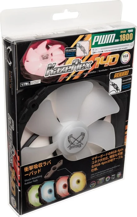 Scythe Kaze Flex 140 Round RGB 1800rpm, 140mm