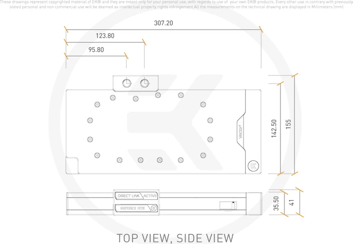 EK Water Blocks Quantum Line EK-Quantum Vector² Strix/TUF RTX 3090 Ti ABP Set D-RGB, Nickel, Acryl