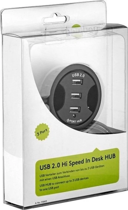 Wentronic Goobay Einbau USB-Hub, 3x USB-A 2.0, USB-A 2.0 [Stecker]