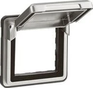 Legrand Soliroc Mosaic Adapter mit Klappdeckel IP55 IK10, grau