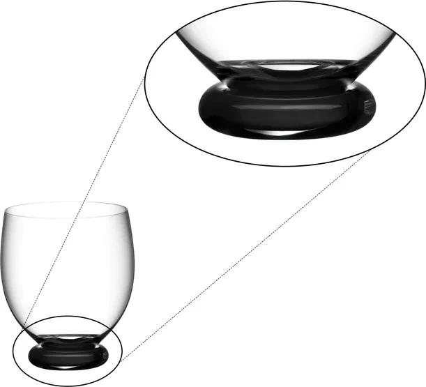 Riedel Fatto A Mano Trinkglas Tumbler Grande schwarz